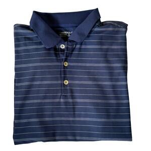 Nike Golf Fit Dry Navy Polo Top Athletic Golf Shirt Men's SZ M